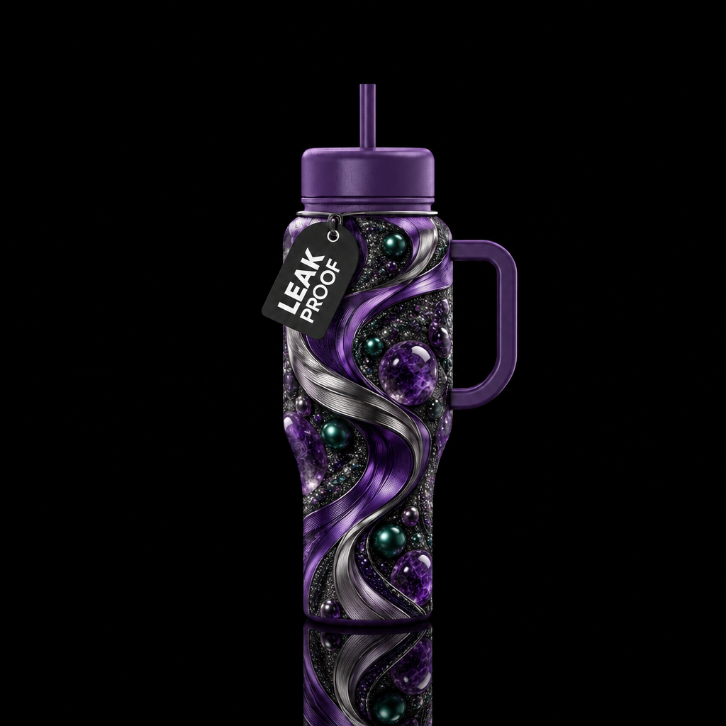 Amethyst Abyss water bottle design