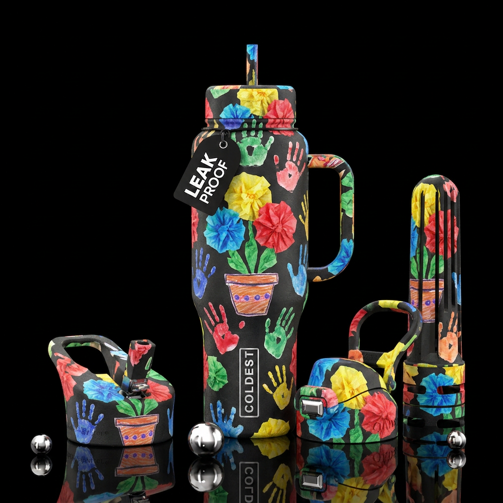 made with love water bottle design