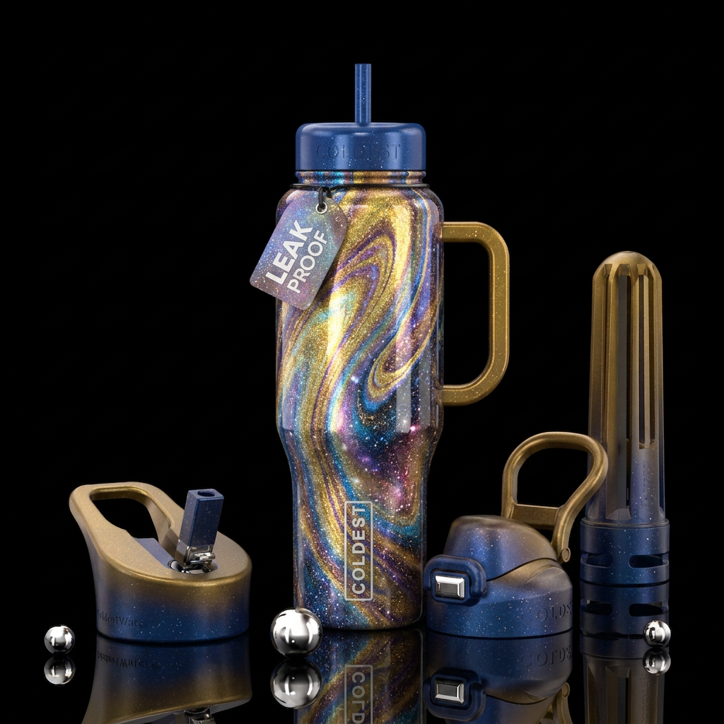 Bohemian swirl water bottle design