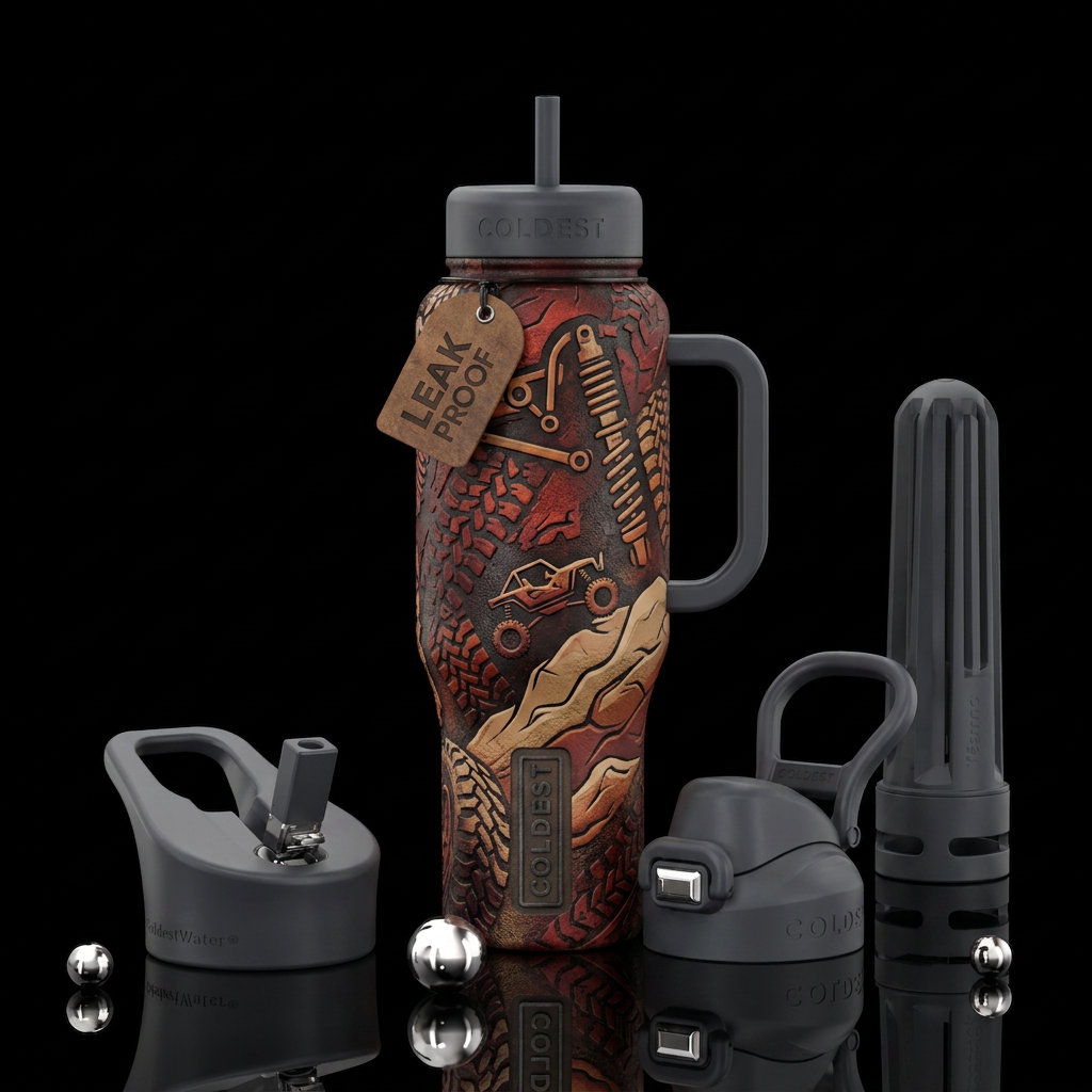 rock crawling water bottle design