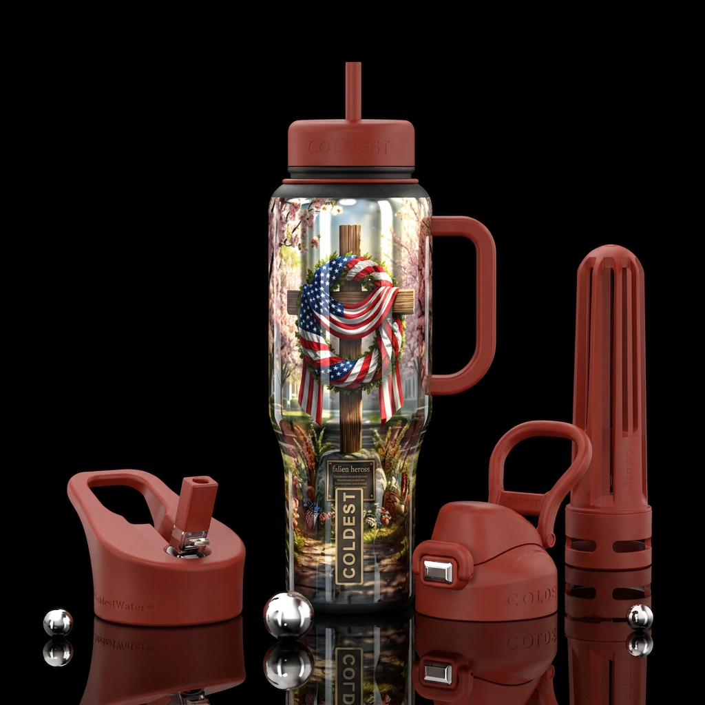 small town pride water bottle design