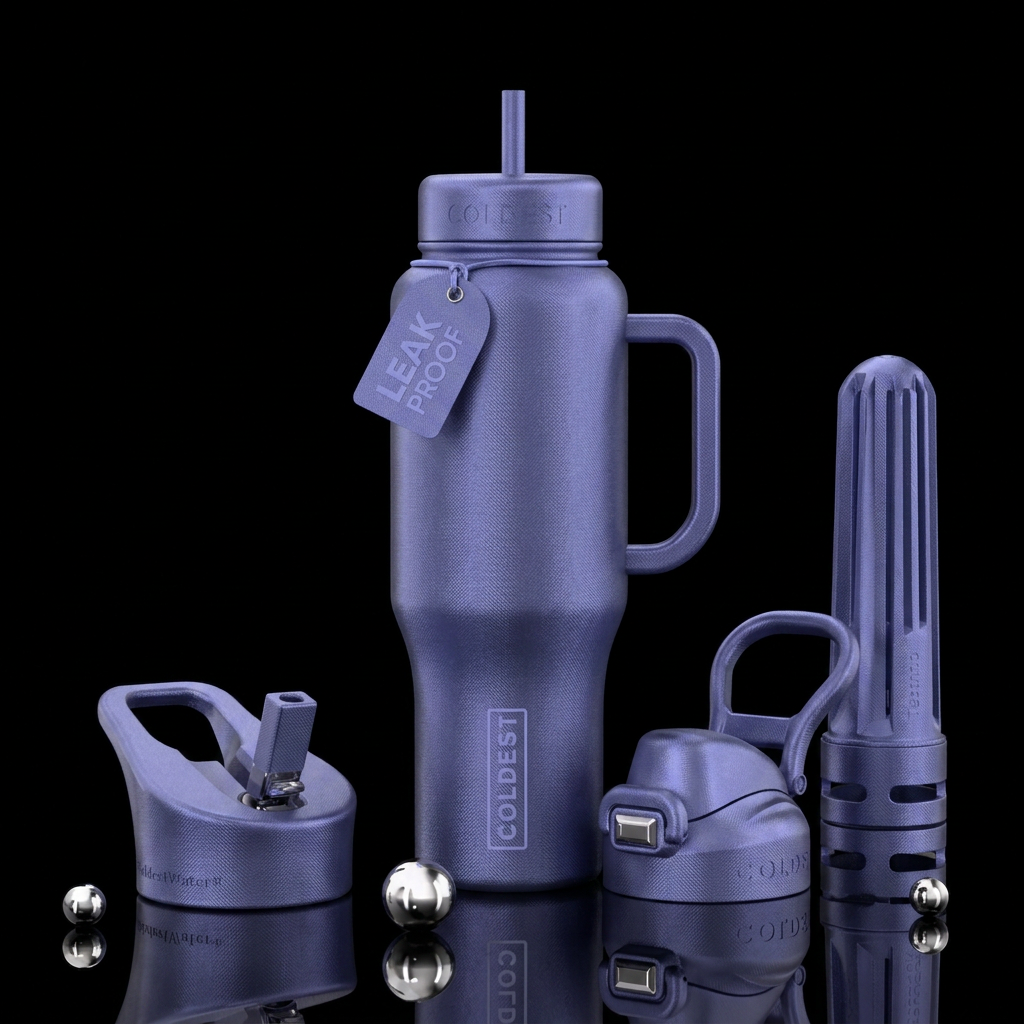 silken periwinkle water bottle design