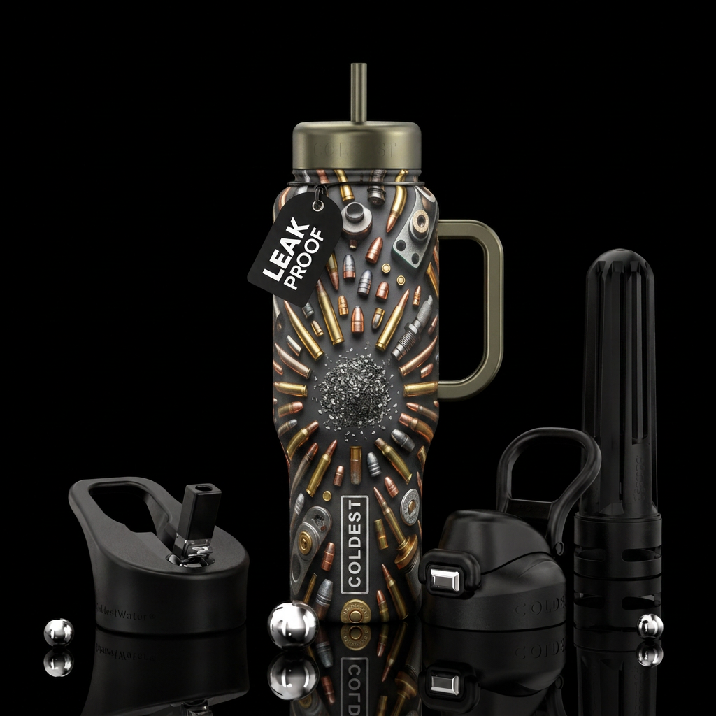 pew pew water bottle design