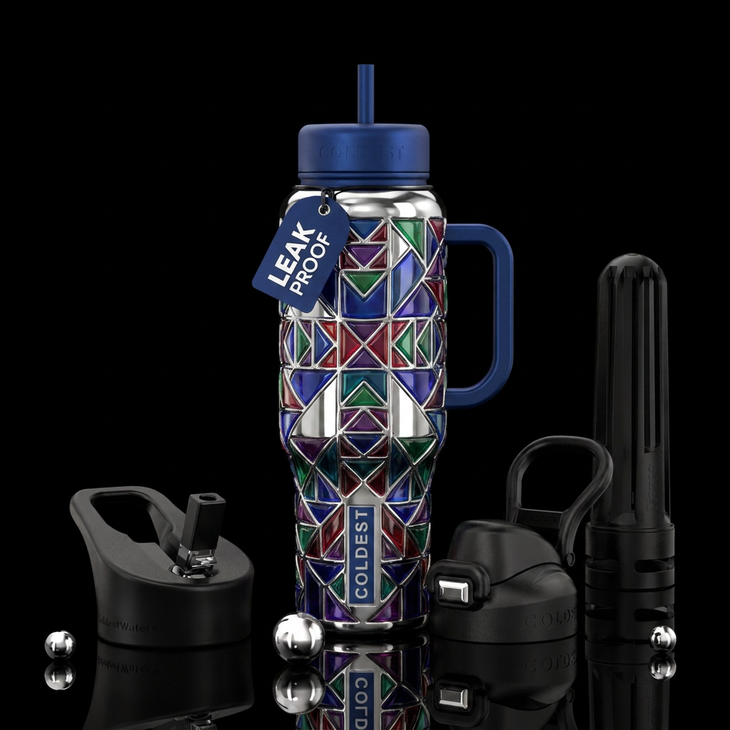 bold texture water bottle design