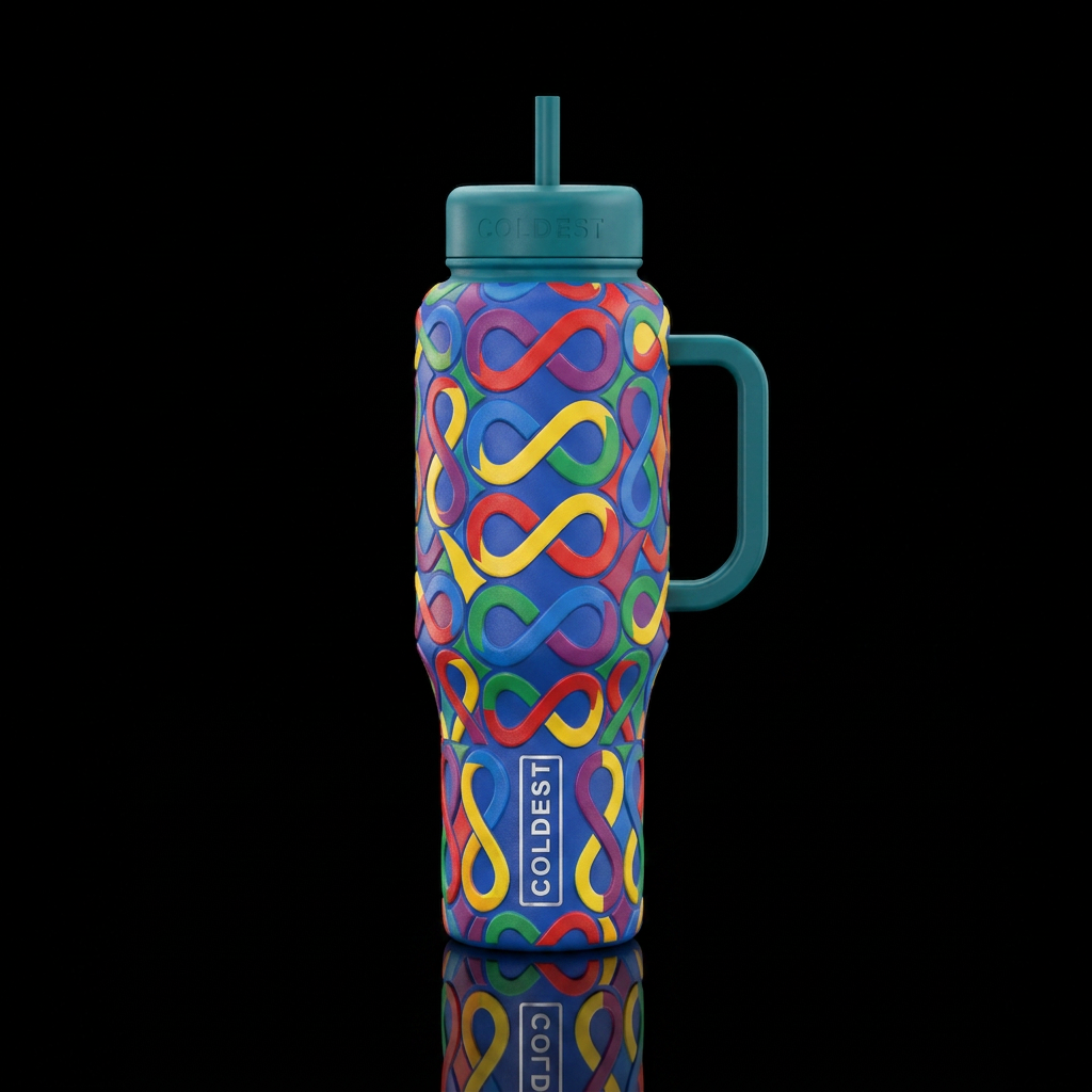 to infinity water bottle design