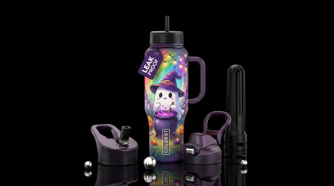 cute boo water bottle design