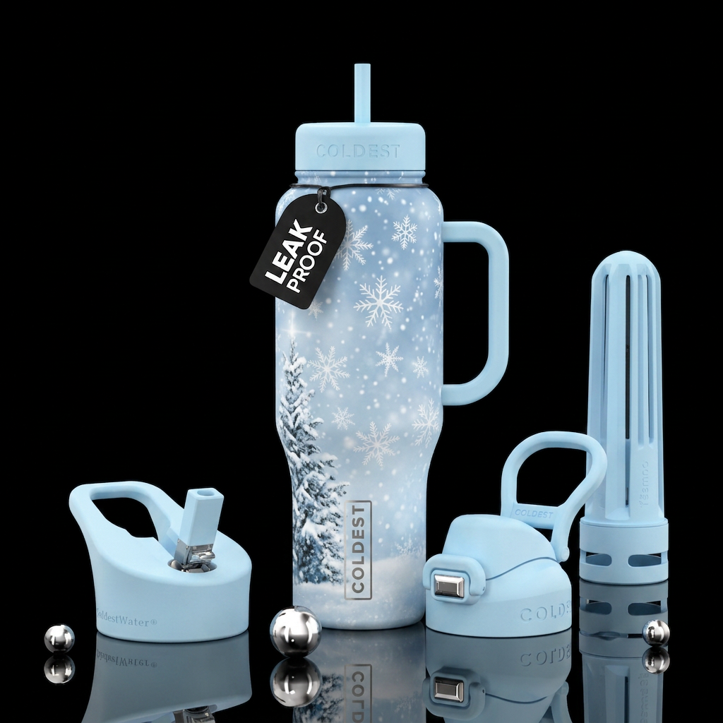 yuletide tree water bottle design
