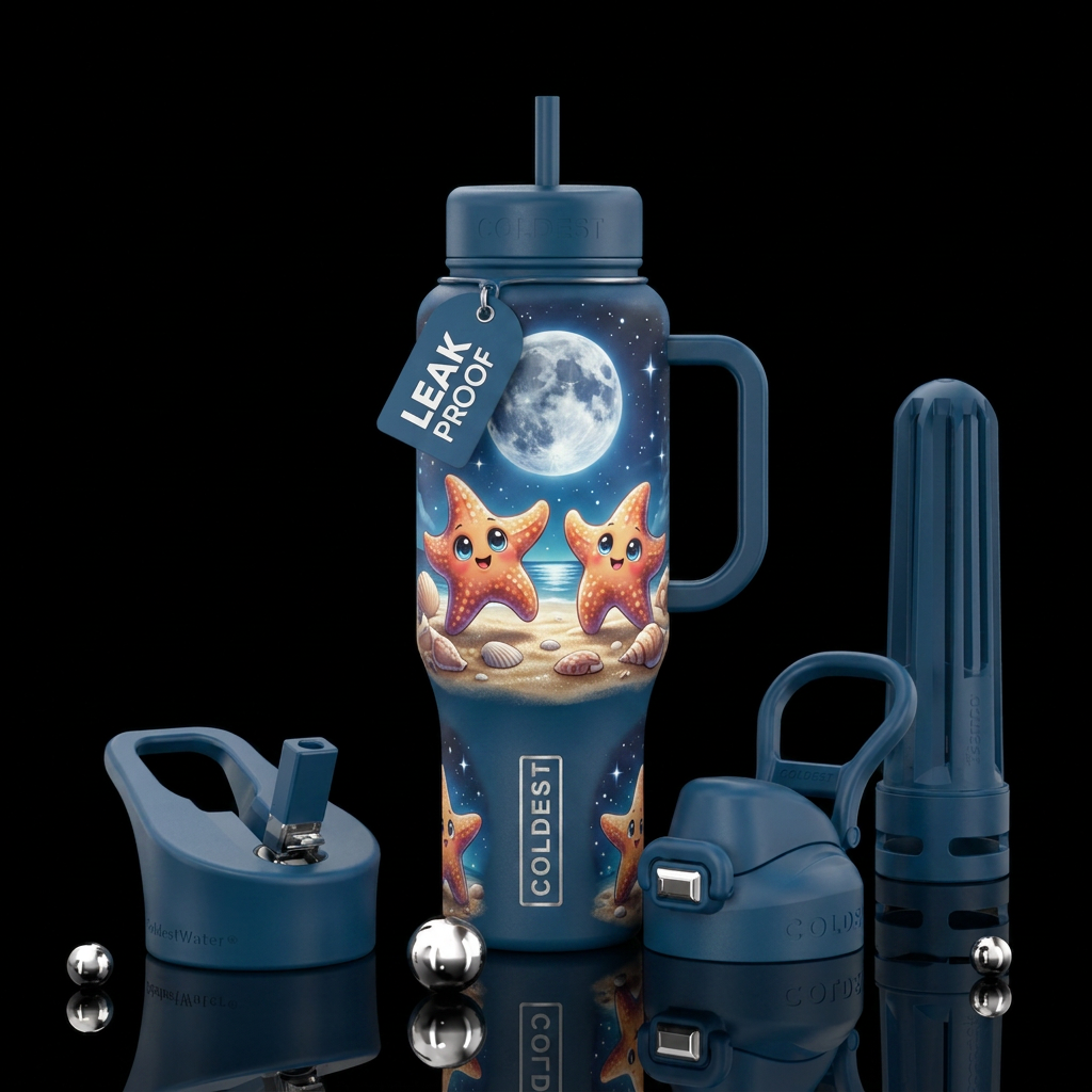 silly starfish water bottle design