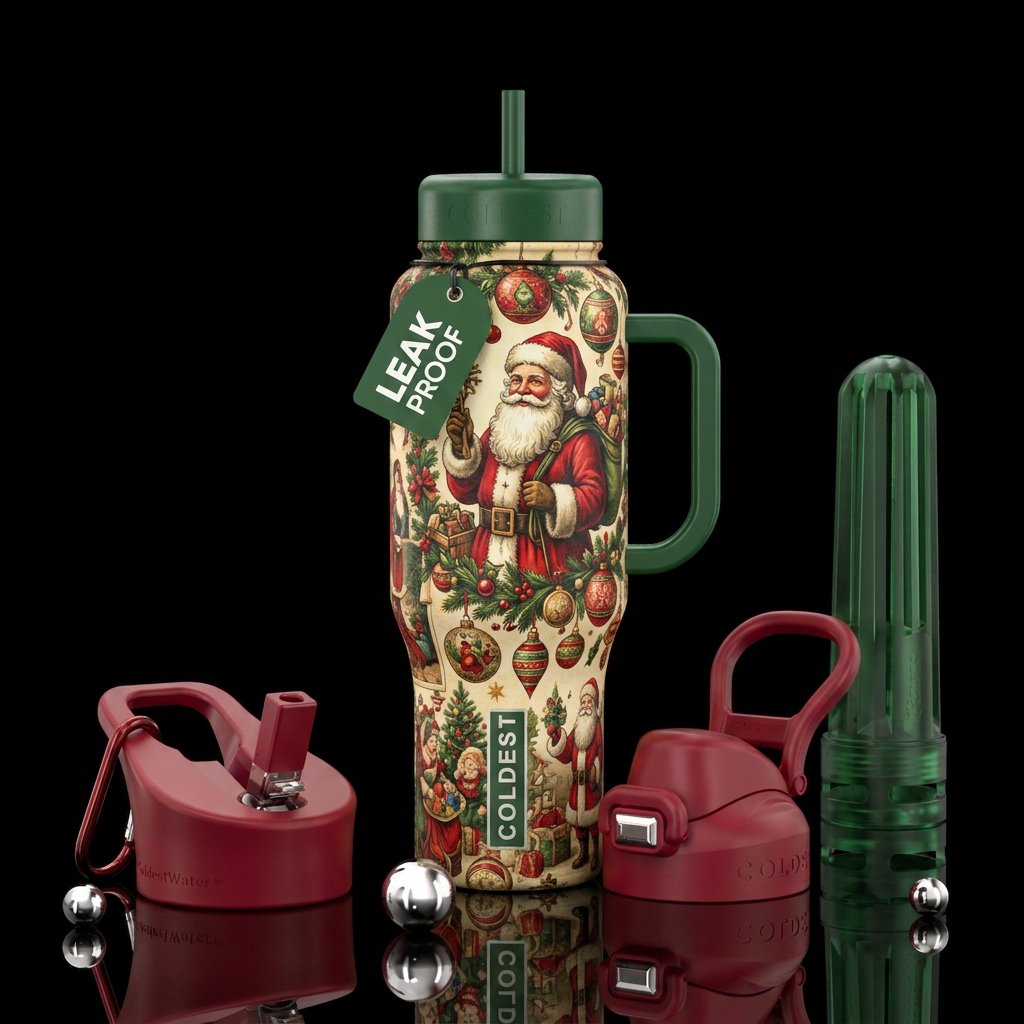 Saint Nick water bottle design