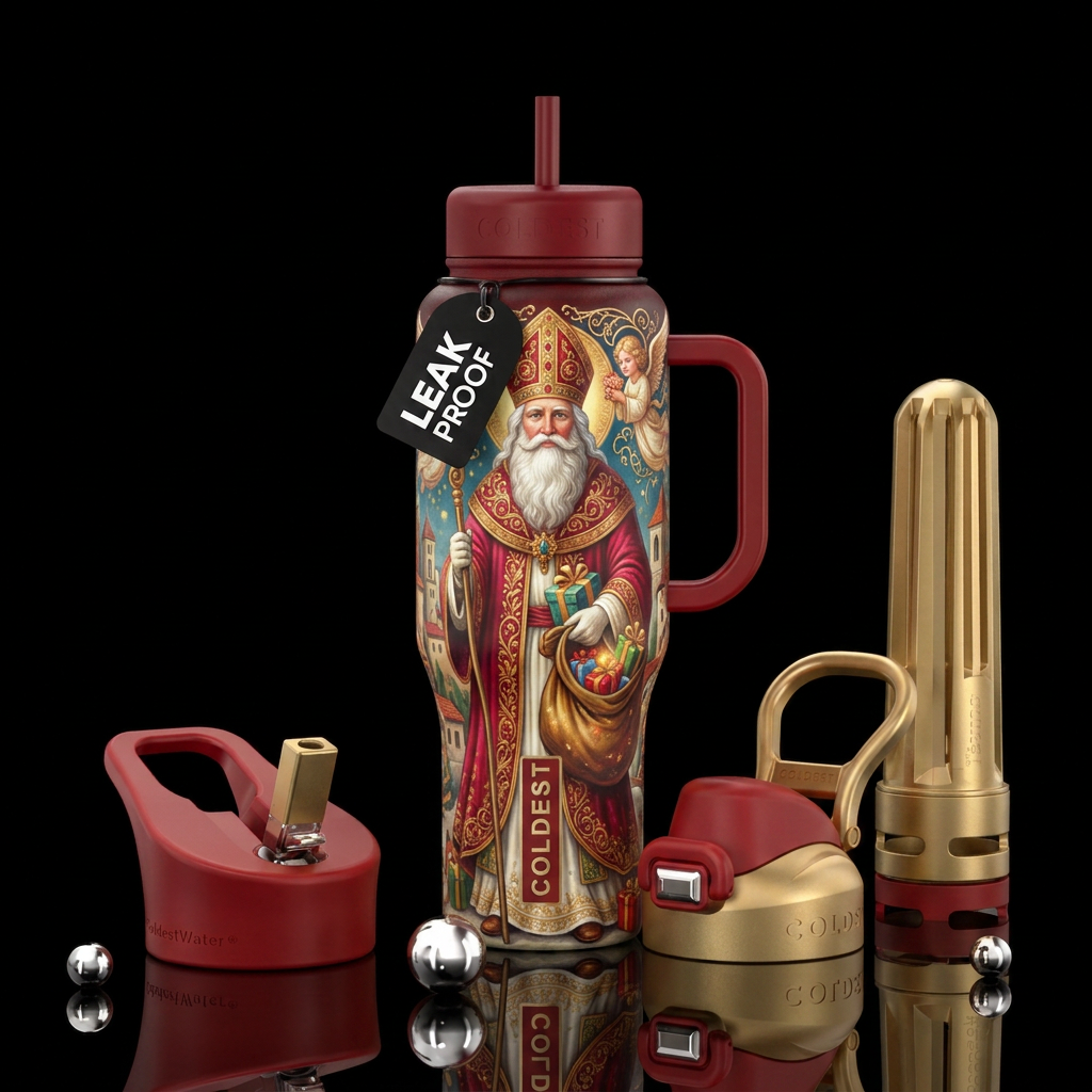 Italian Saint Nicholas water bottle design
