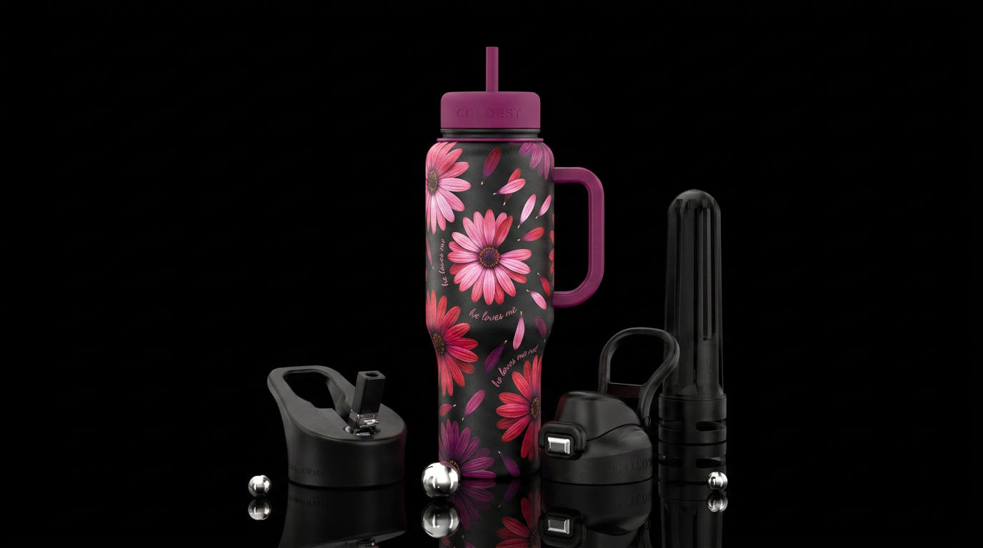 petal wishes water bottle design