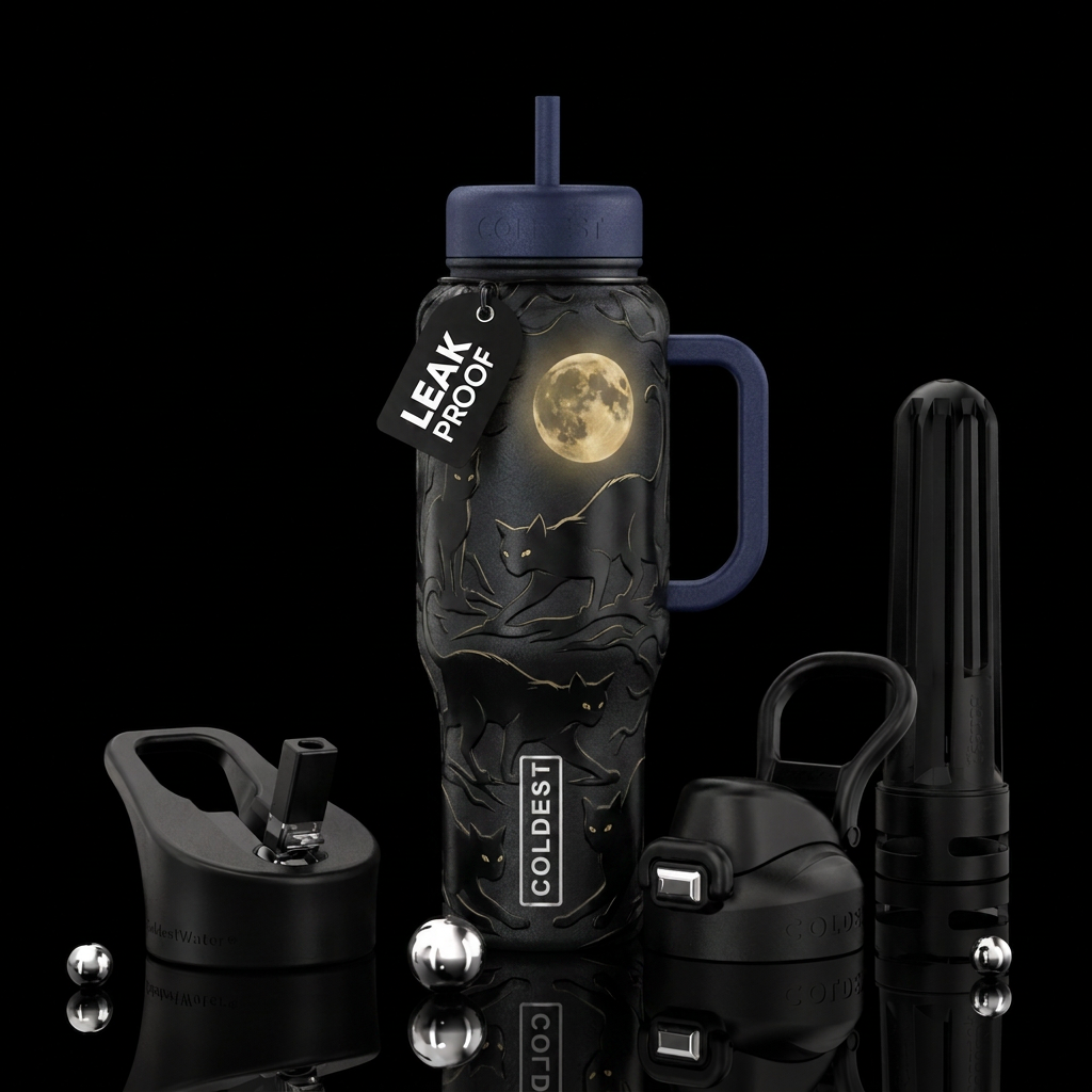 dark shadows water bottle design