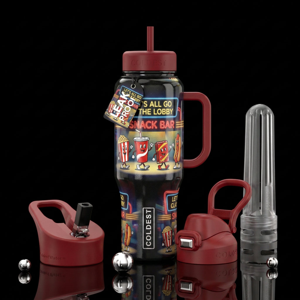 drive in snack bar commercial water bottle design