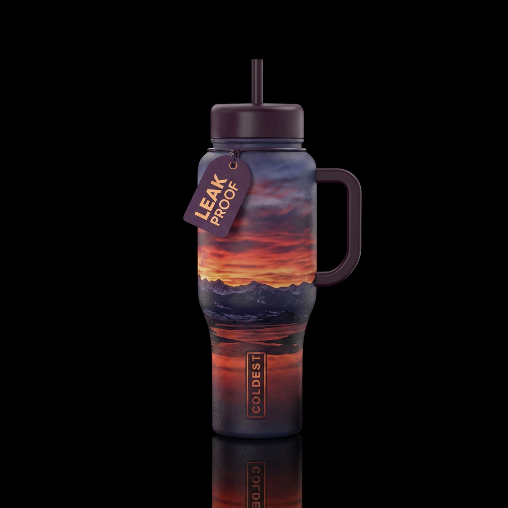 Montana night sky water bottle design