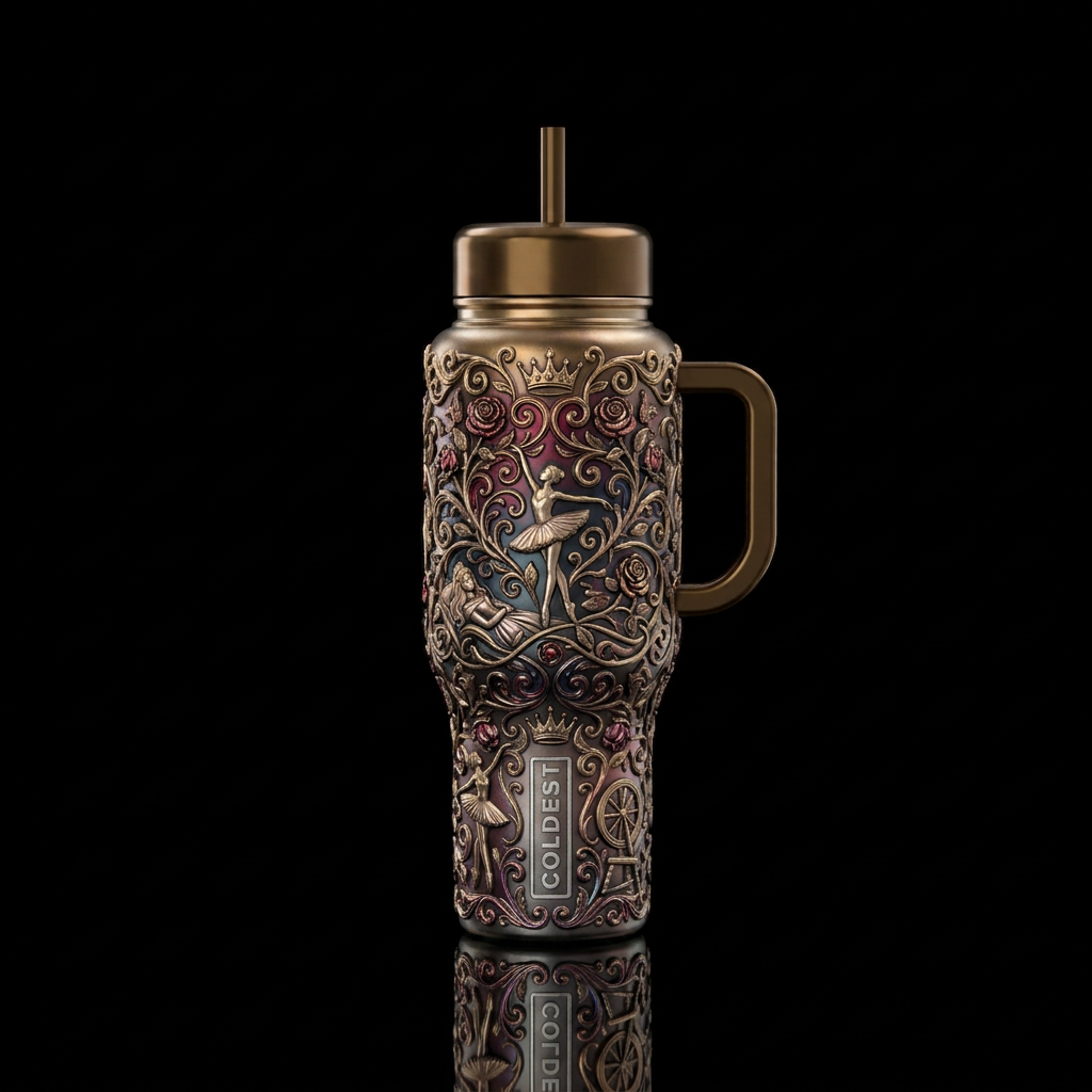 Aurora's thorn water bottle design