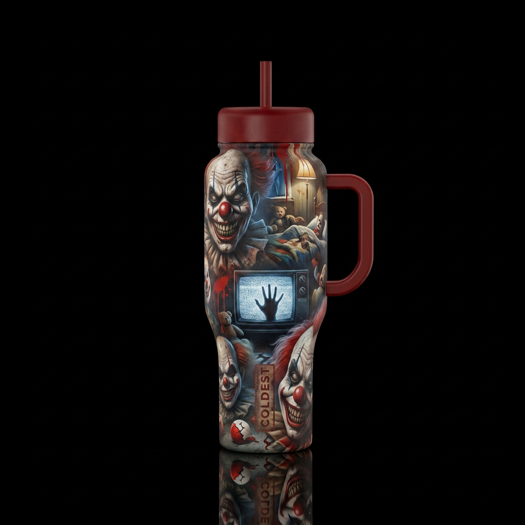 quit clowning water bottle design
