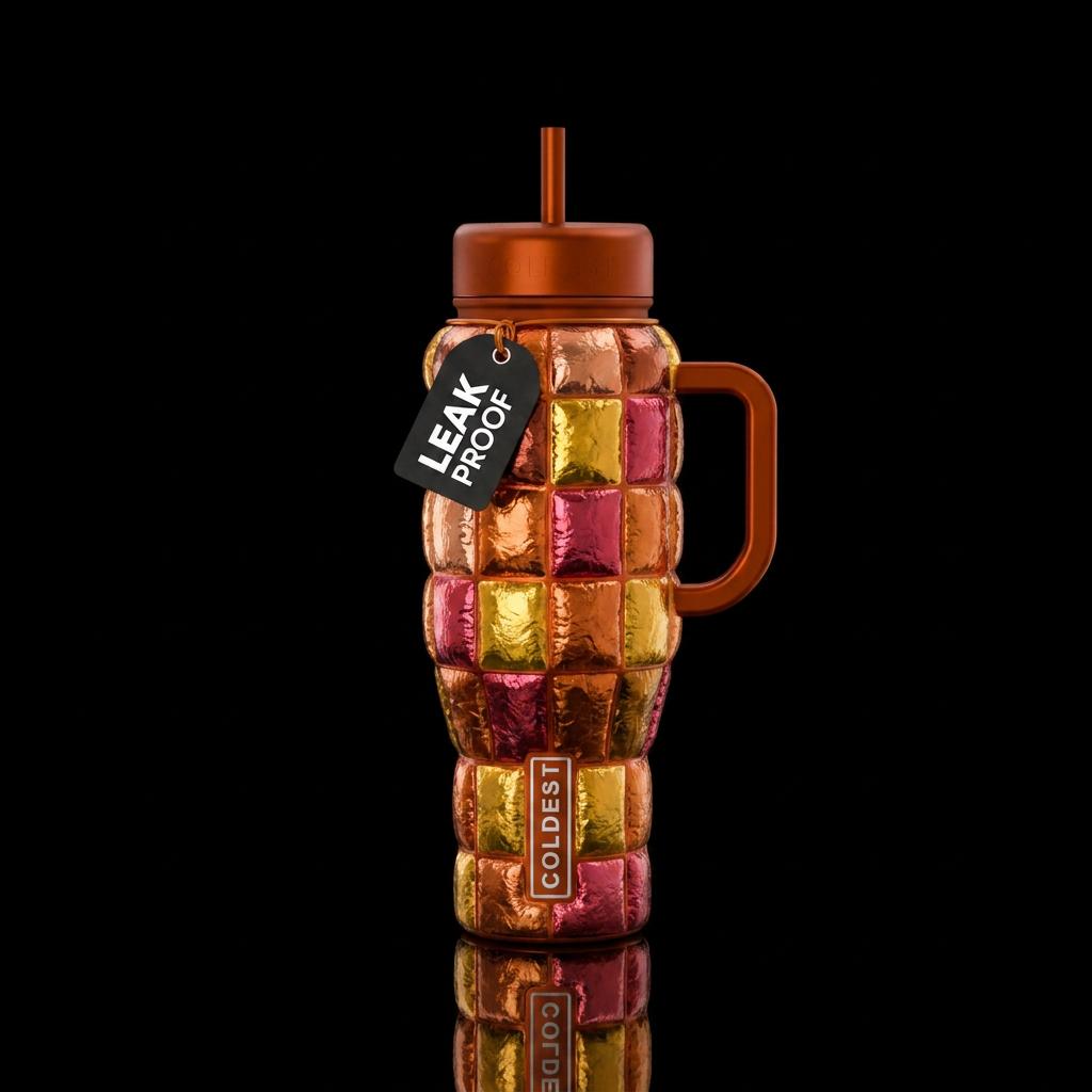 fall puffs water bottle design