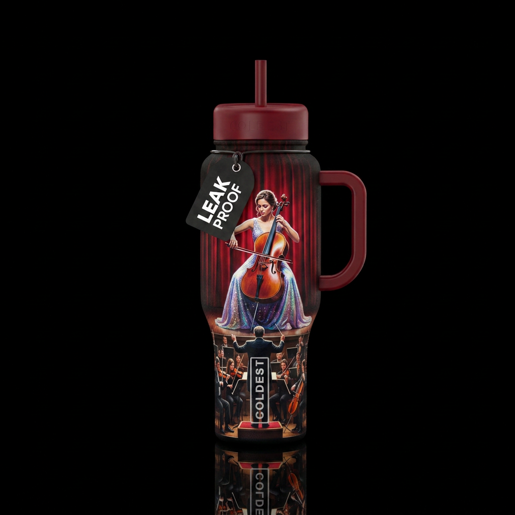 the cellist water bottle design