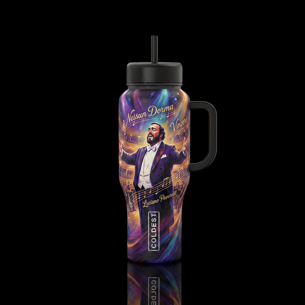 Nessun Dorma water bottle design