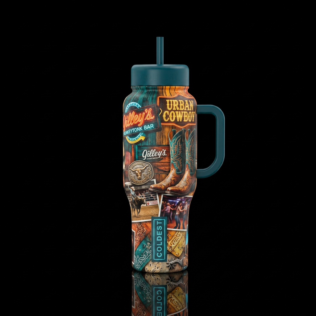 1980s Honkeytonk Bar water bottle design