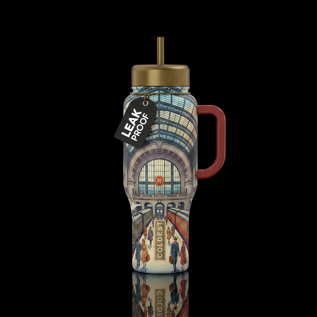 original Penn Station water bottle design