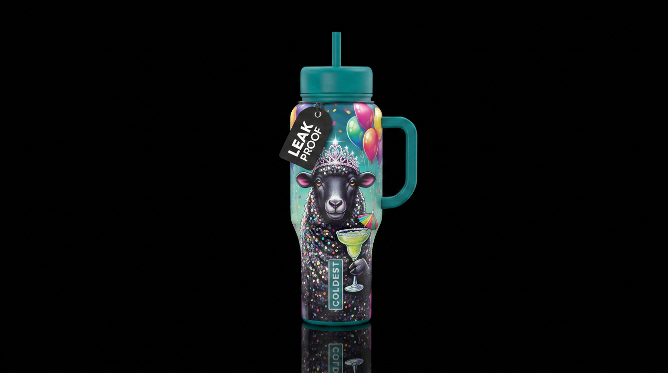 just being a black sheep water bottle design