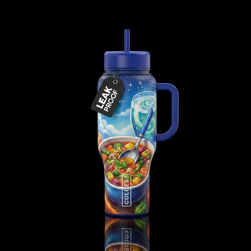 Hag's Rainbow Stew water bottle design