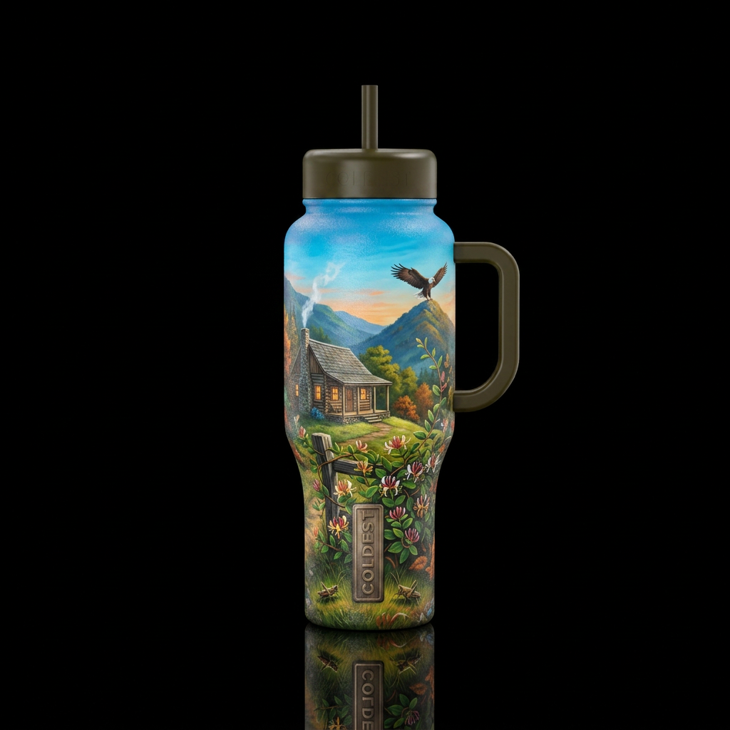 Mountain Home water bottle design