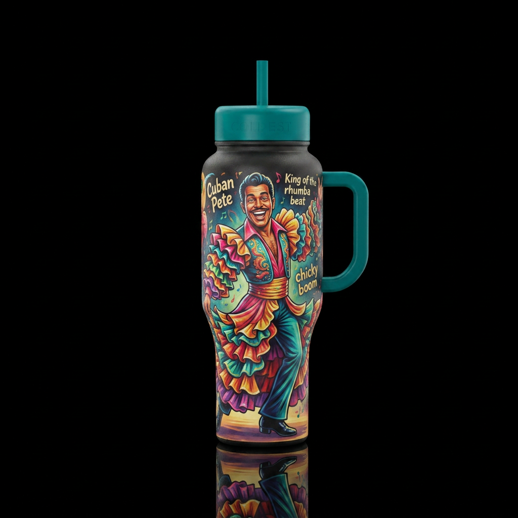 Cuban Pete water bottle design