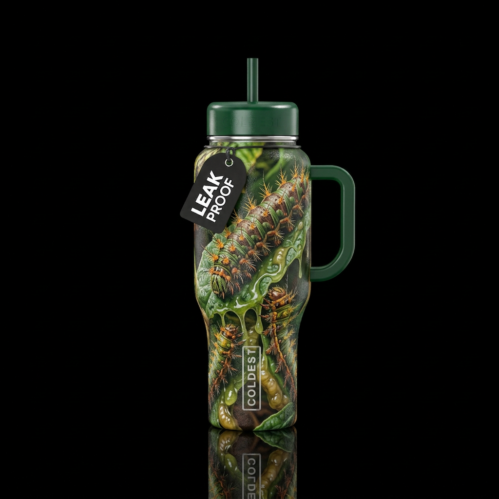 giant silkworm assassin water bottle design