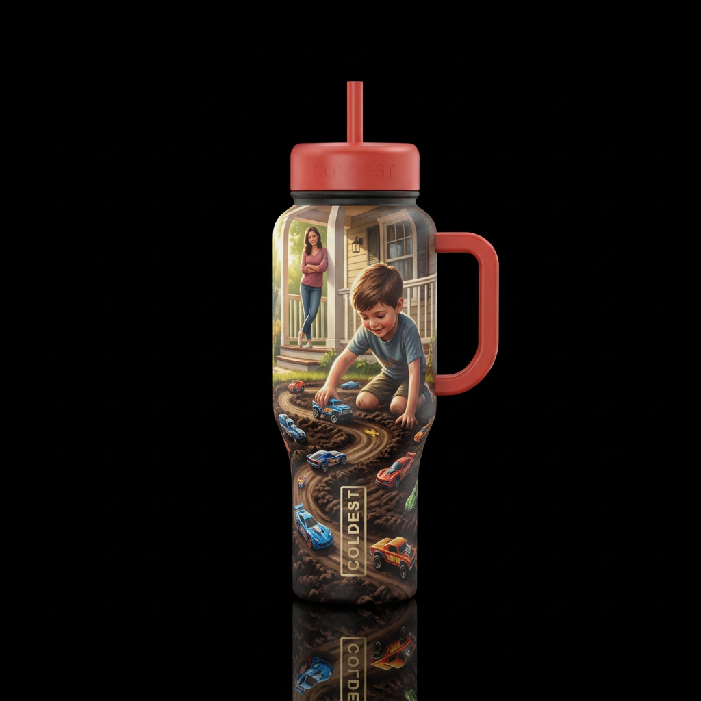 Stay Young water bottle design