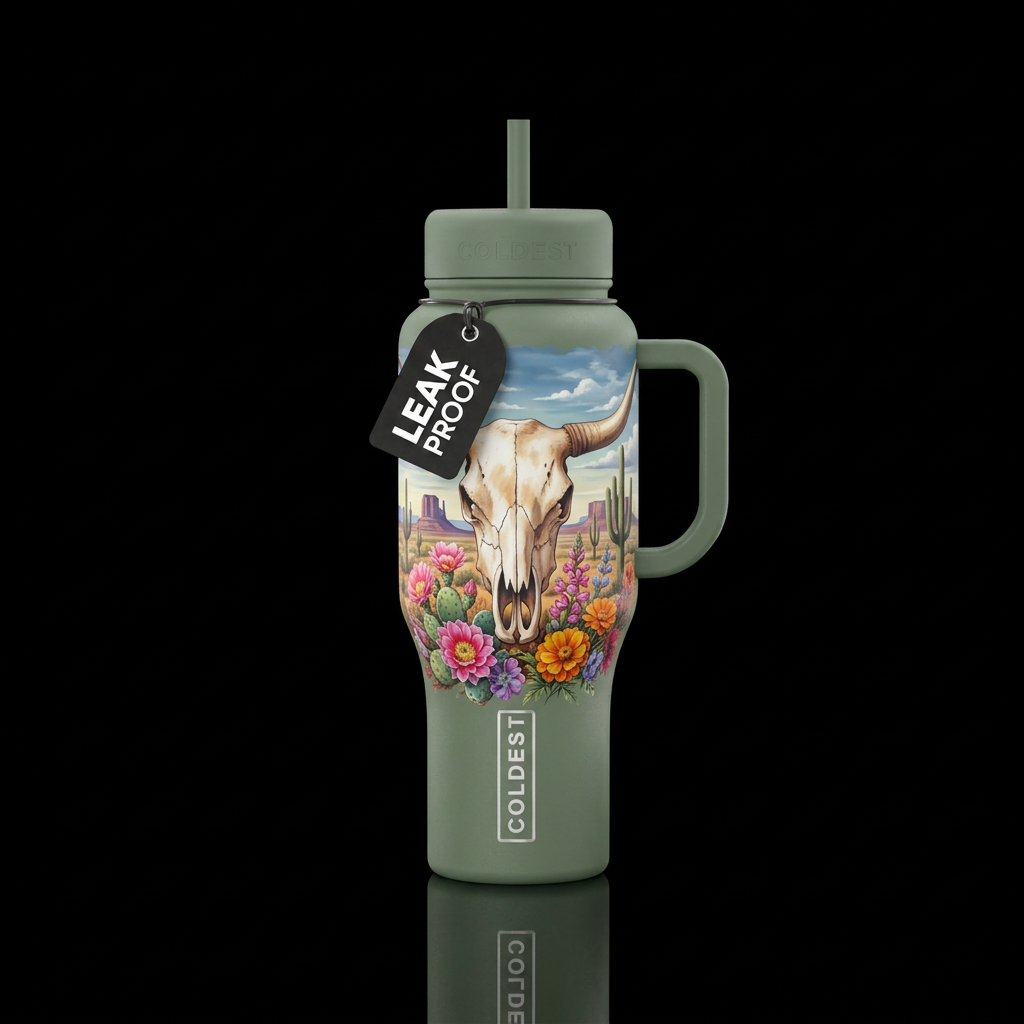 desert bloom water bottle design