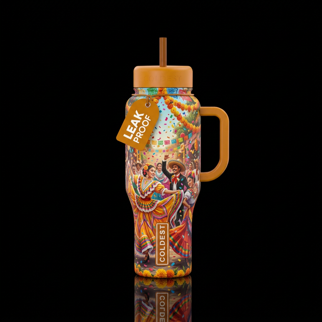 folklorico festival water bottle design
