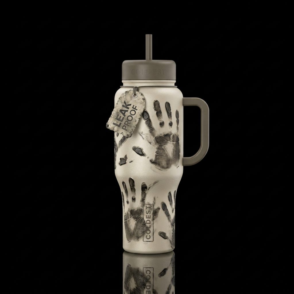 Working hands water bottle design