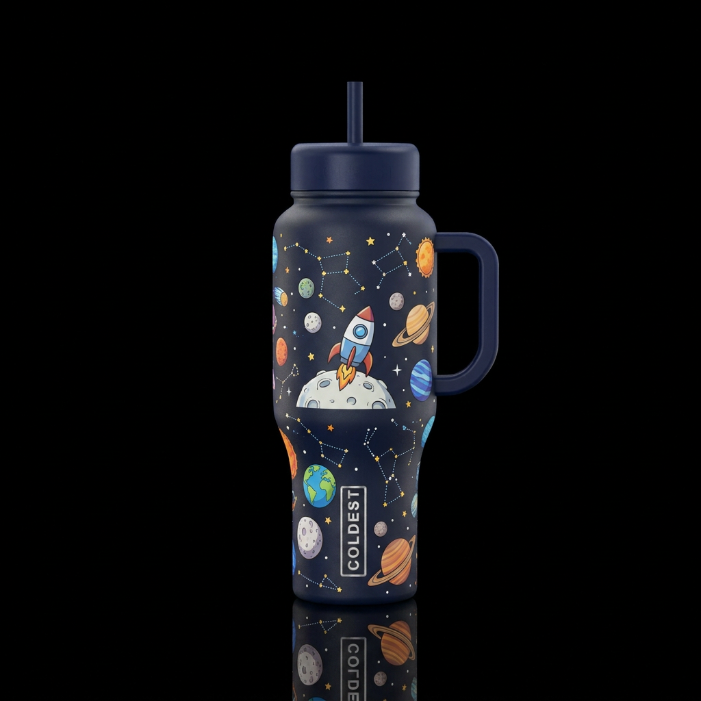 Adventure is out there water bottle design