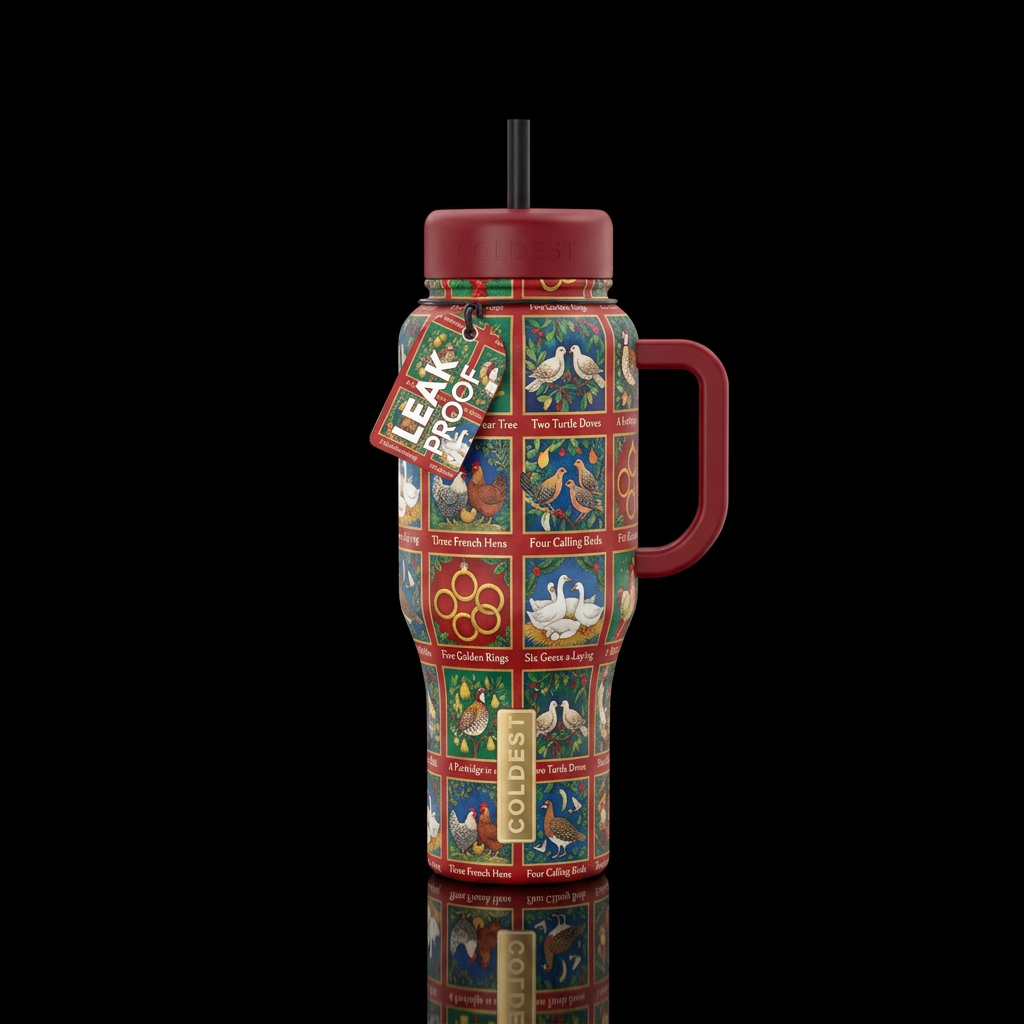 Twelve Days water bottle design