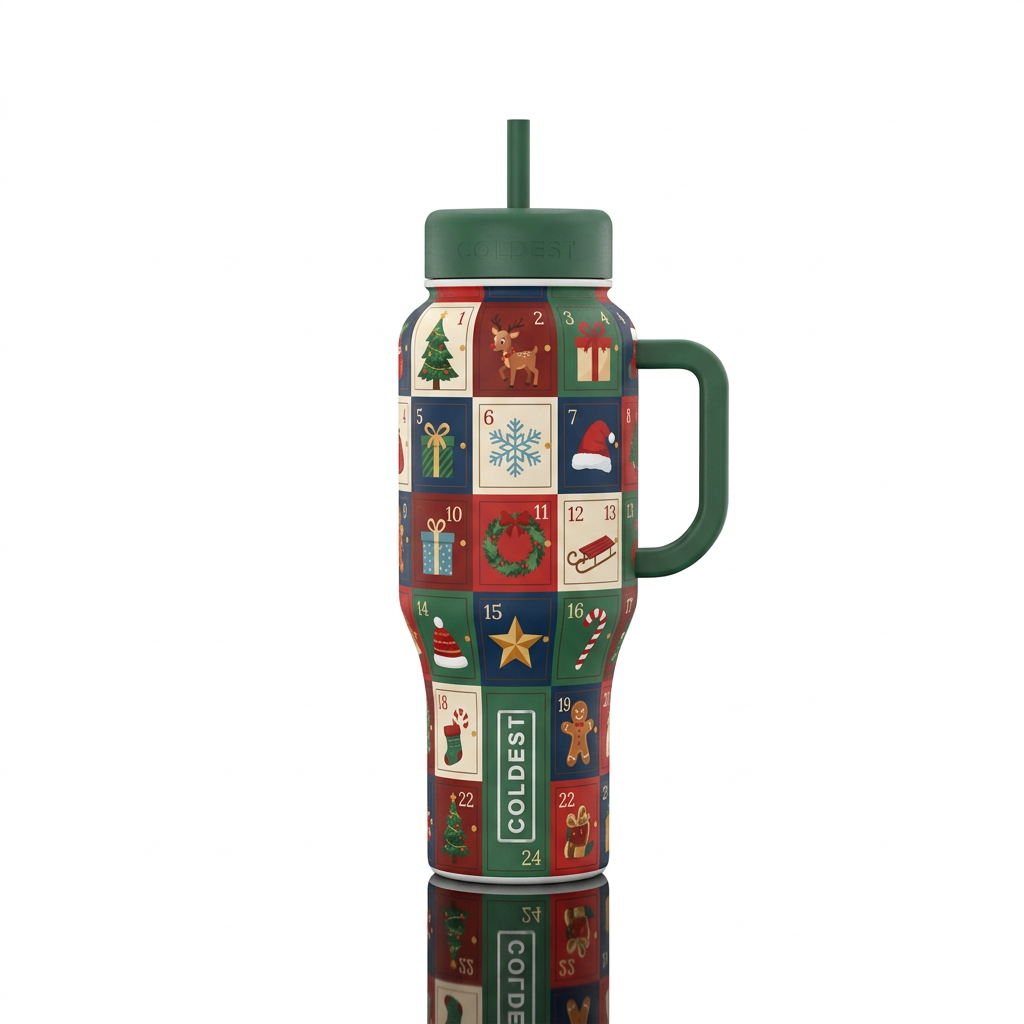 Advent Calendar water bottle design
