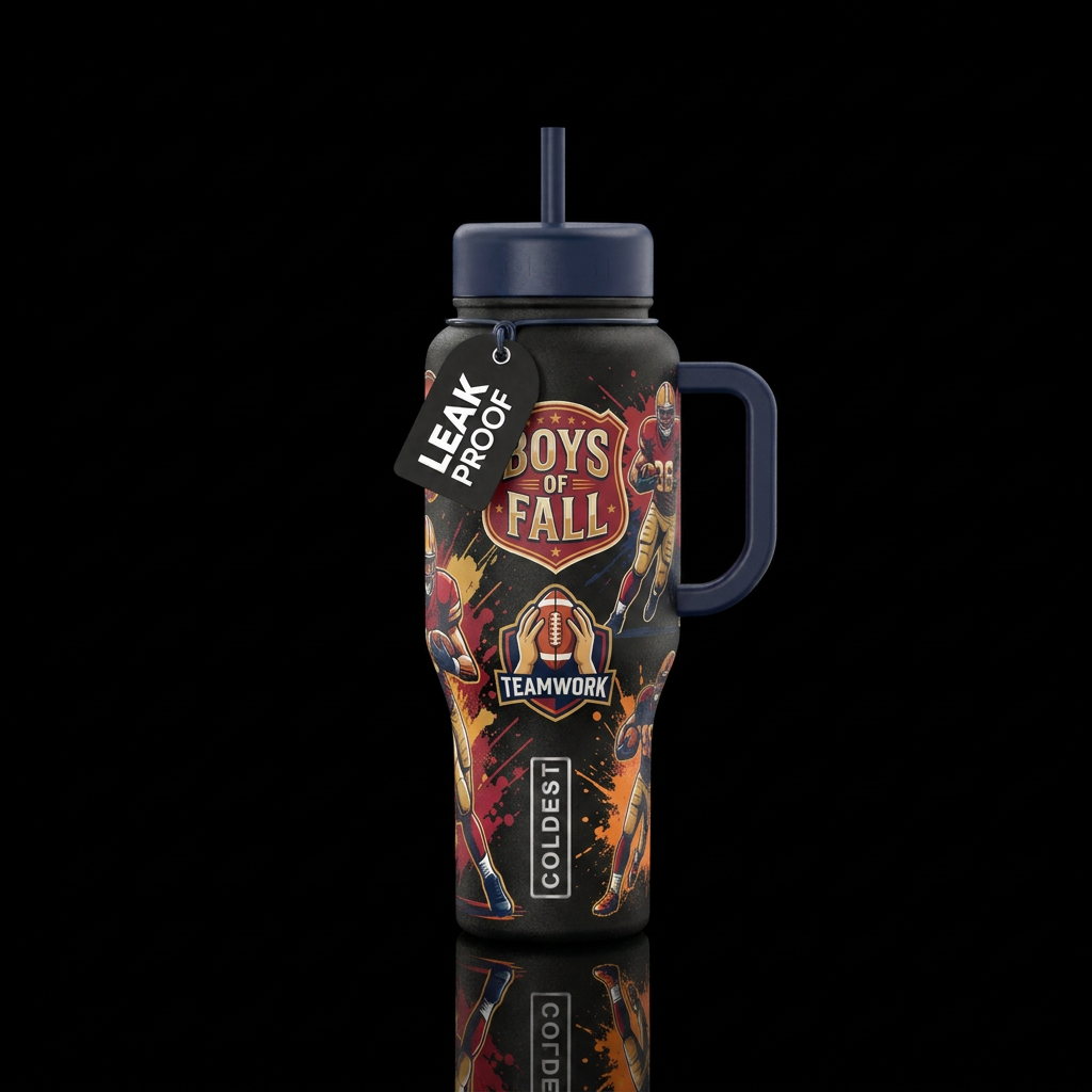 boys of fall water bottle design