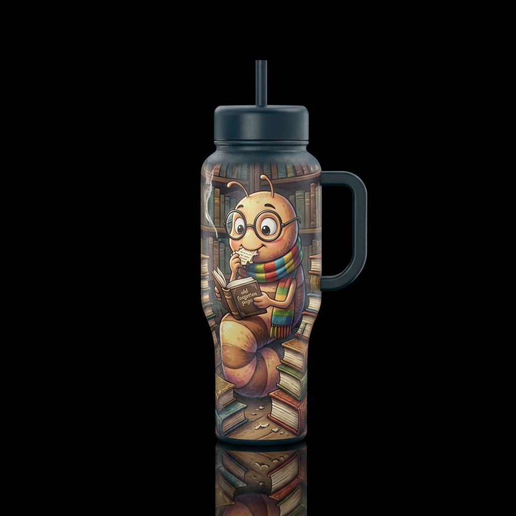 Enjoy a Good Book water bottle design