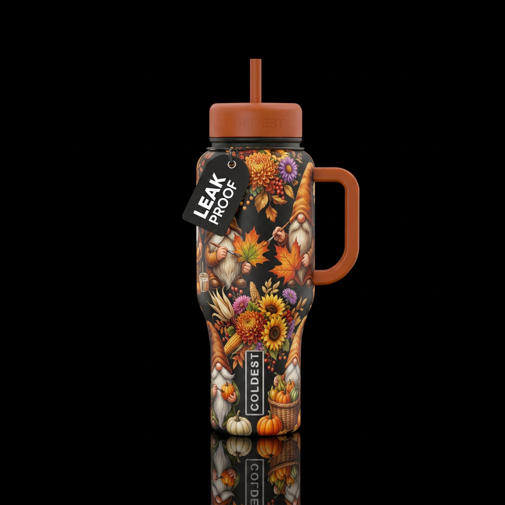 Autumn Falls water bottle design