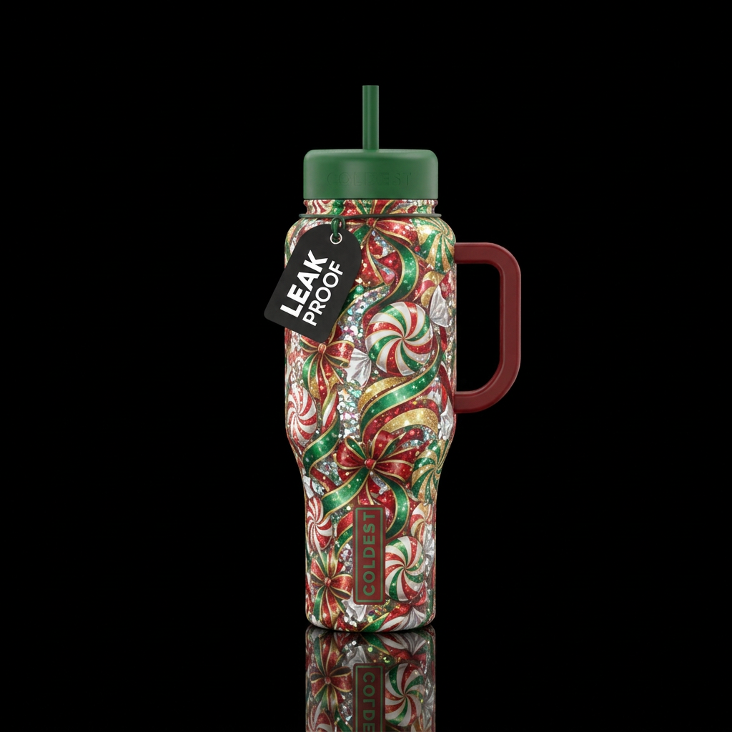 Ribboned Candy water bottle design
