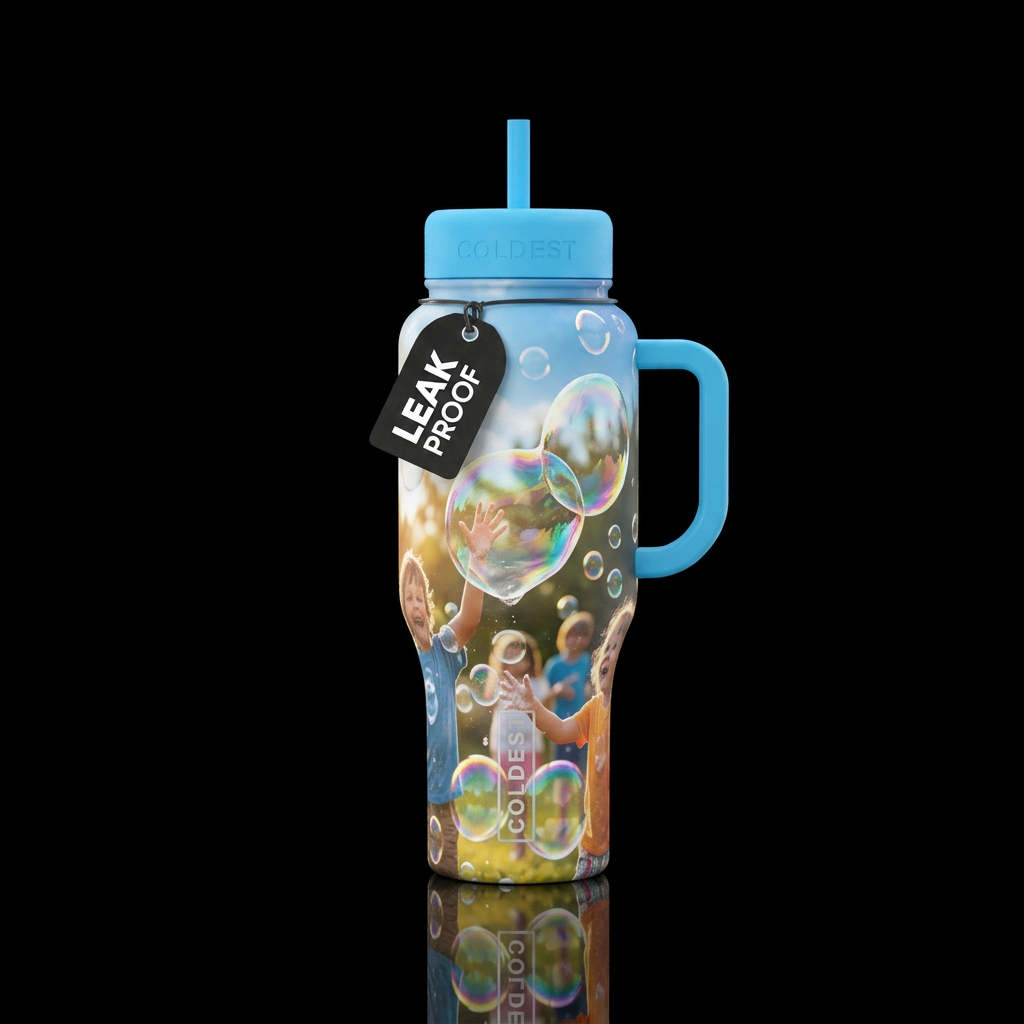 Bubbles Up water bottle design