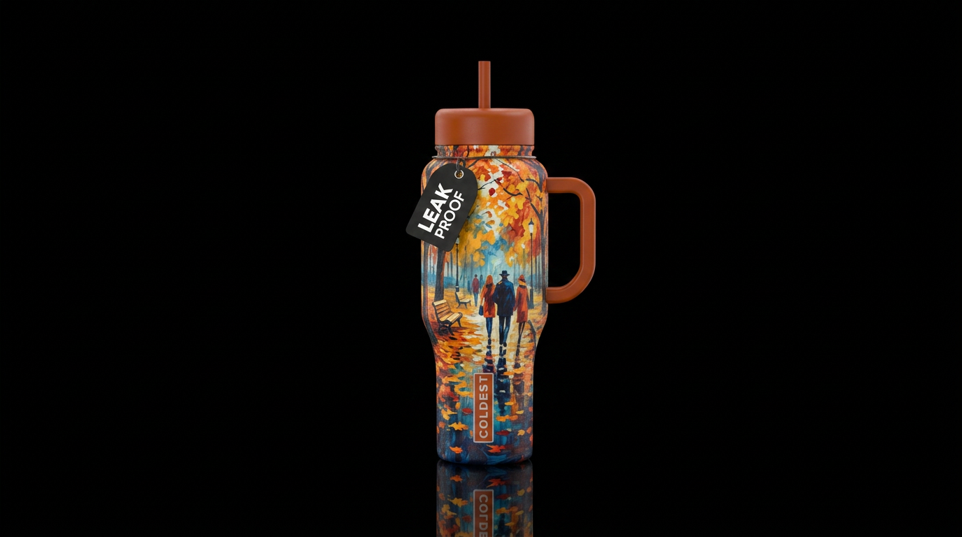 Hostens Promenade water bottle design