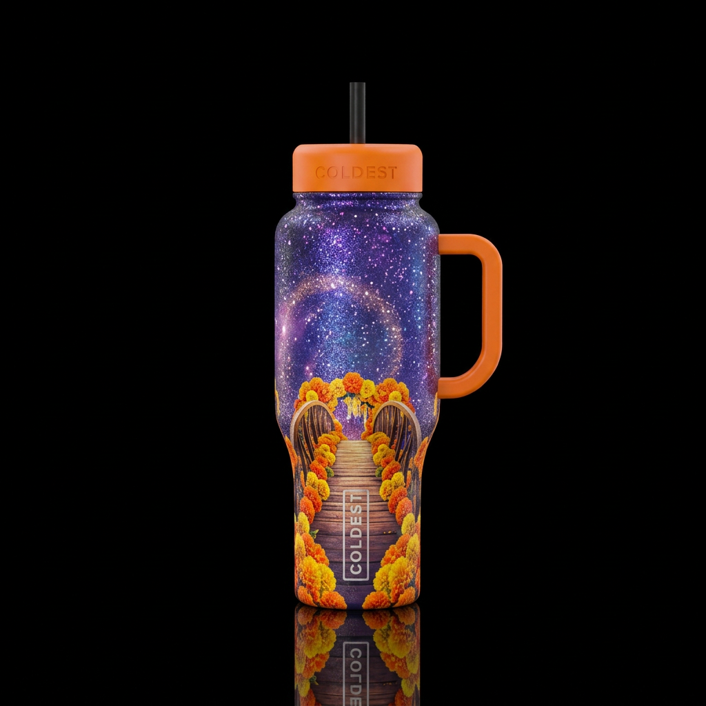 A Night's Crossing water bottle design