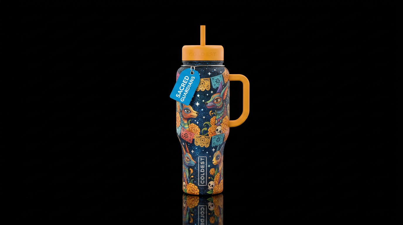 Protective Spirits water bottle design