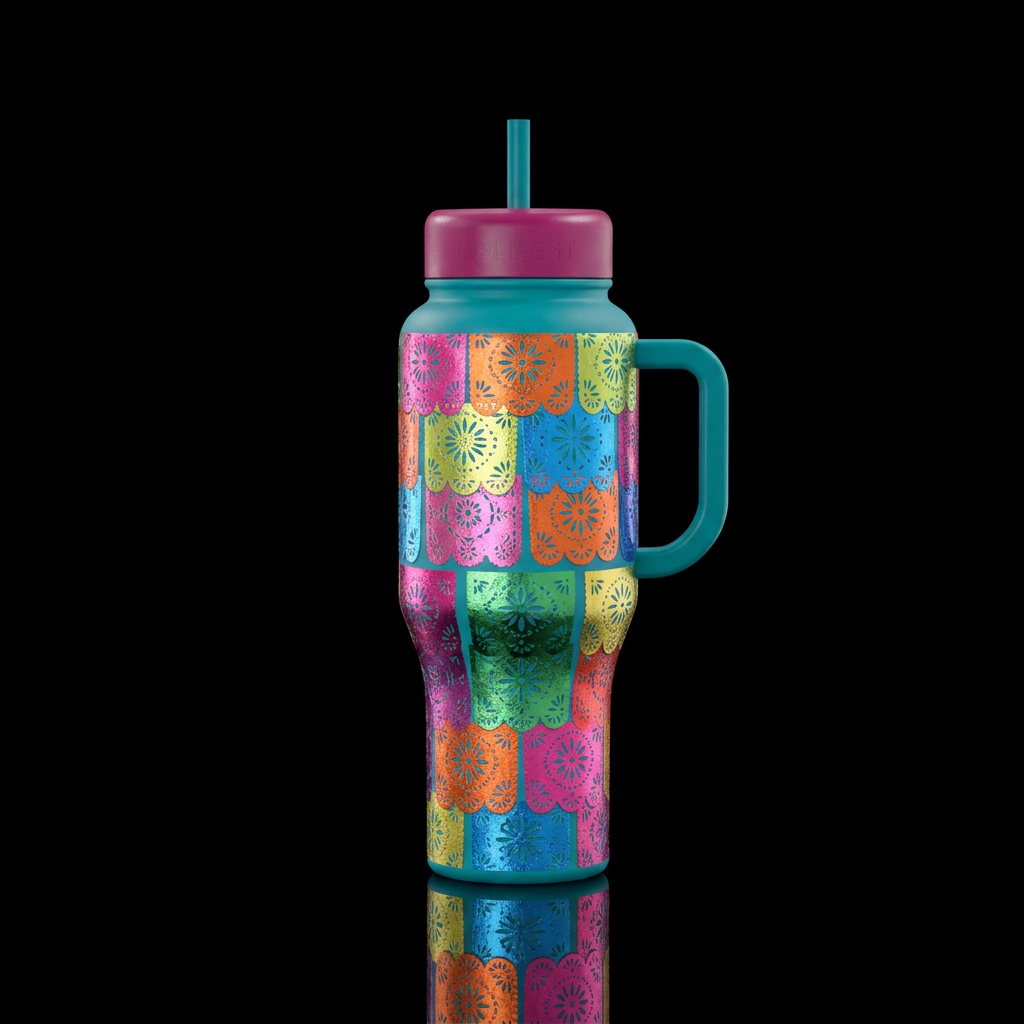 Festive Decor water bottle design