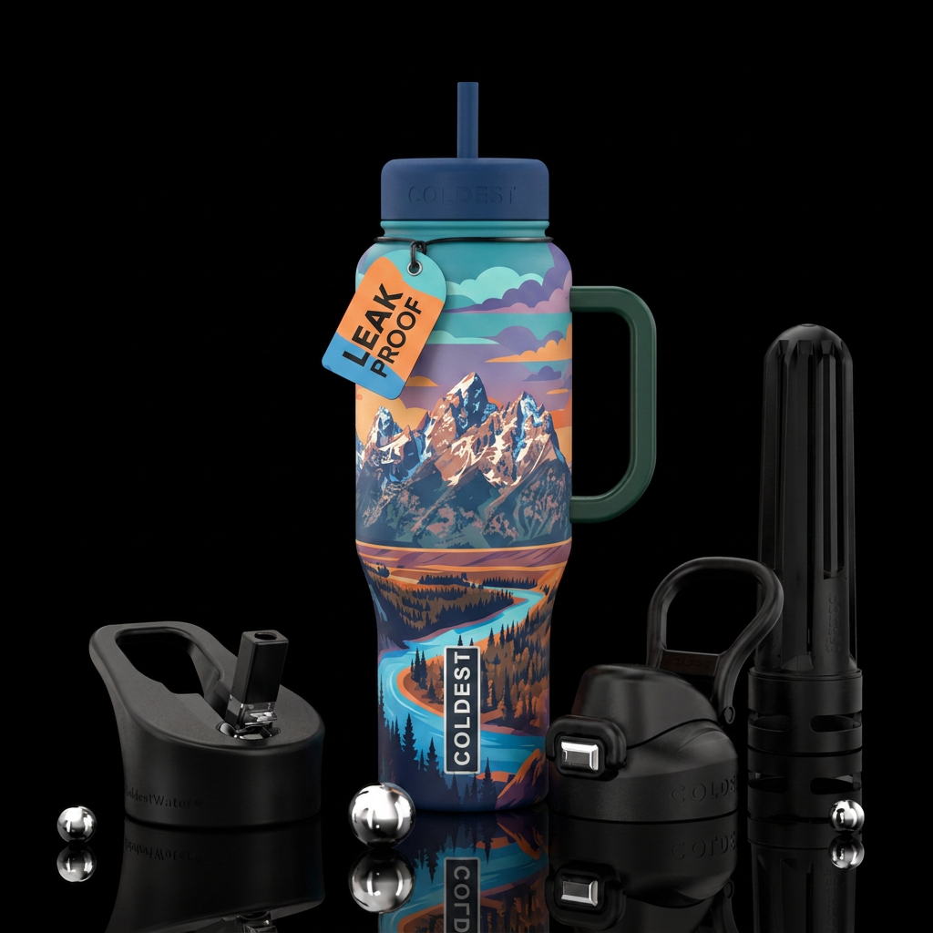 Grand Teton, Wyoming water bottle design
