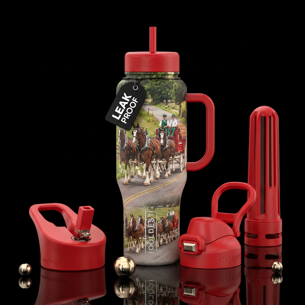 Budweiser Clydesdales water bottle design