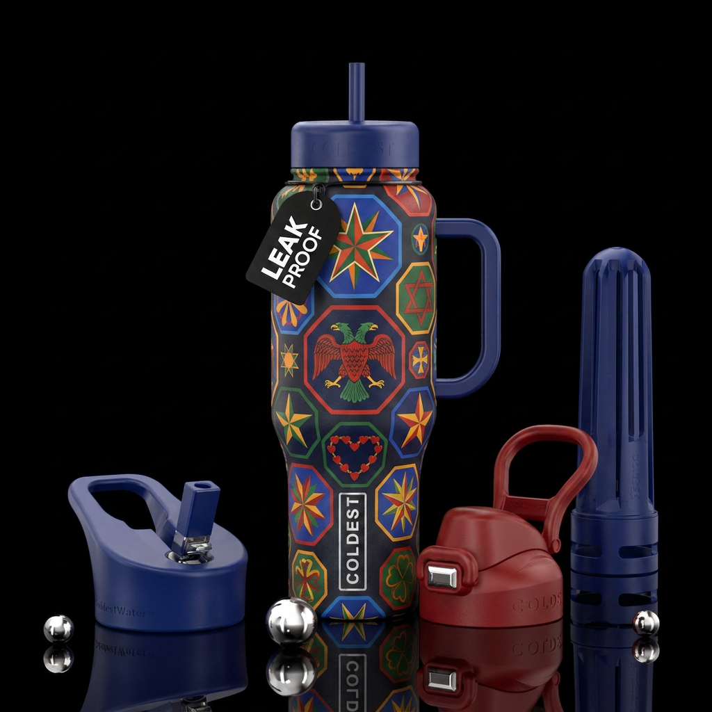 Amish Hex Signs water bottle design