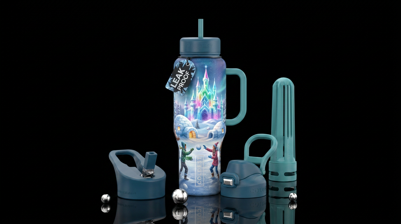 Winter Wonderland water bottle design